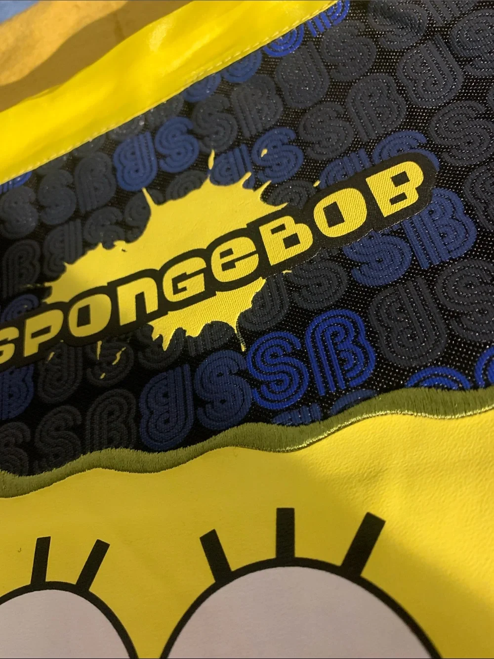 Nickelodeon SpongeBob Yellow Blue Black Drawstring Backpack